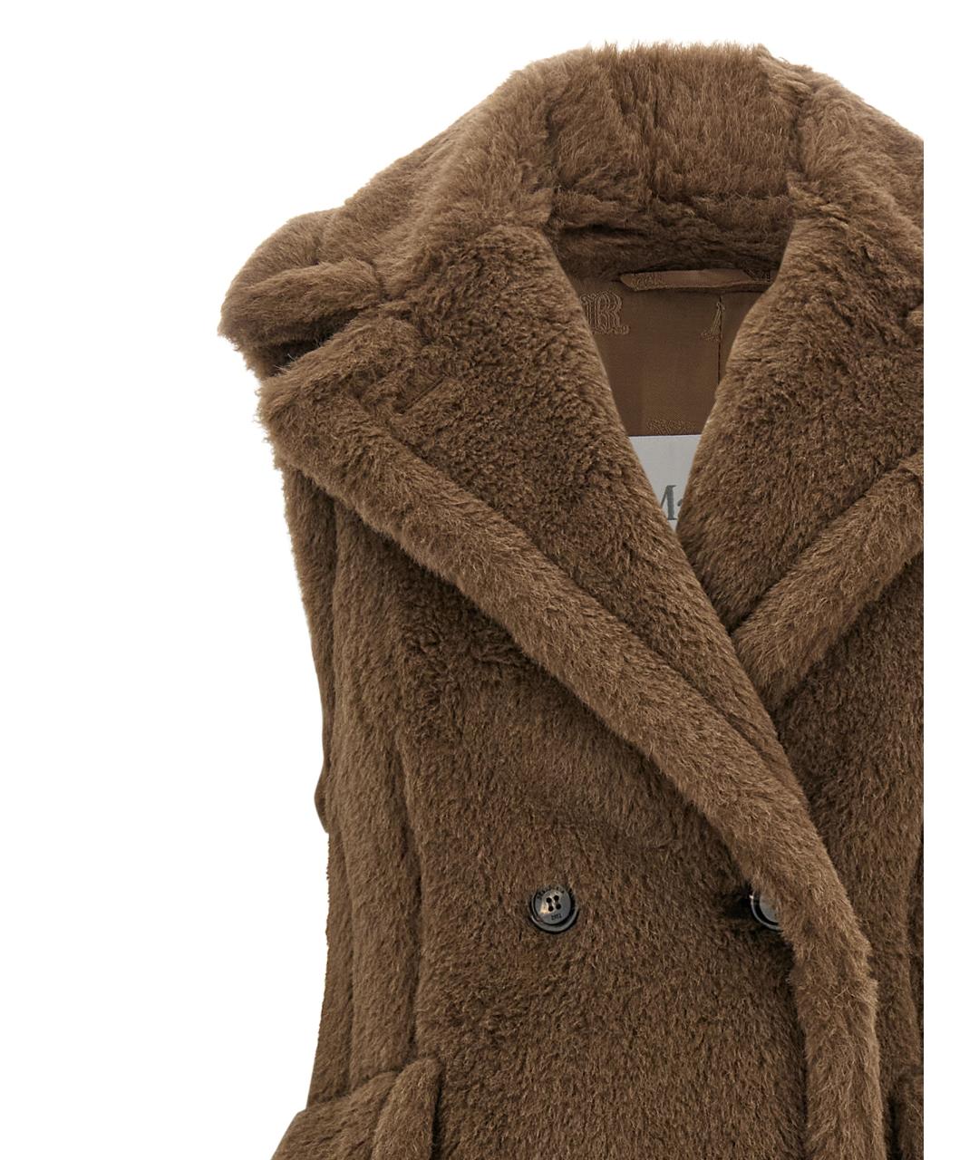 MAX MARA Коричневый шерстяной жилет, фото 3