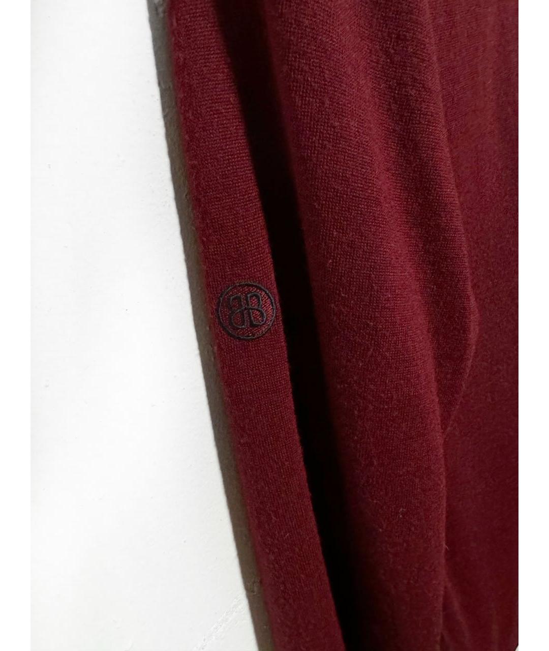 BOTTEGA VENETA Бордовый шерстяной джемпер / свитер, фото 6