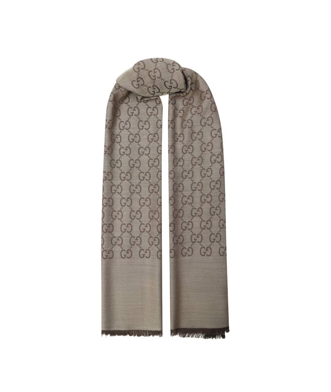 GUCCI Бежевый шарф, фото 1