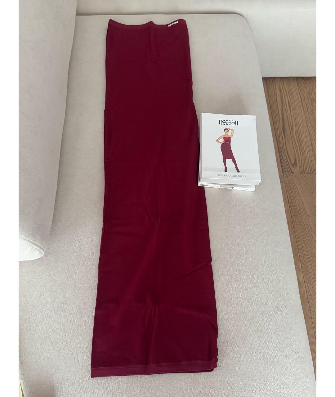 WOLFORD Бордовое полиамидовое коктейльное платье, фото 5
