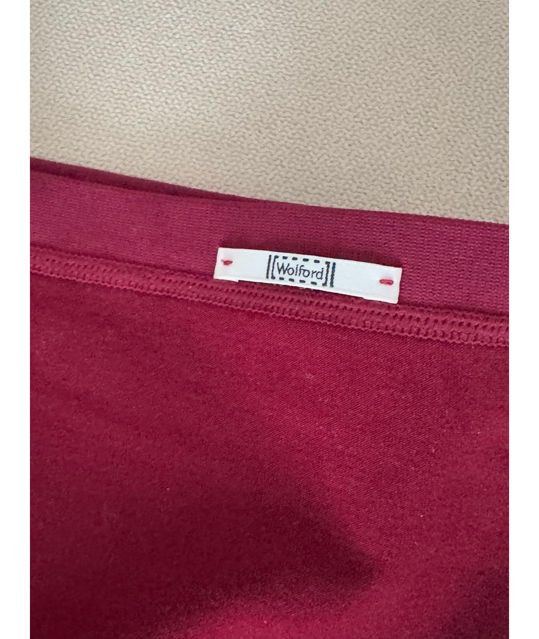 WOLFORD Бордовое полиамидовое коктейльное платье, фото 3