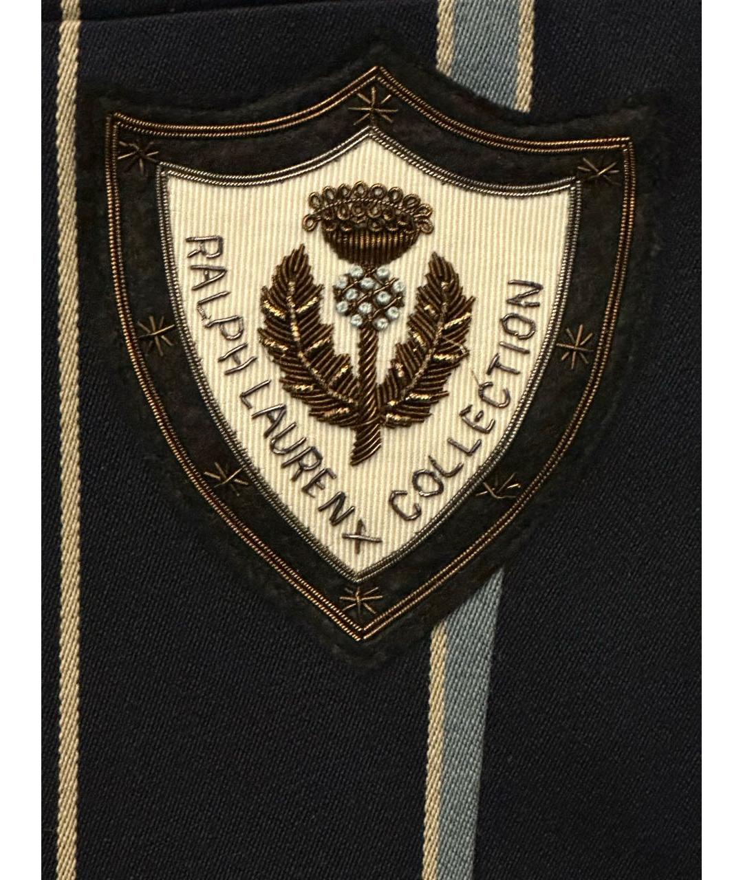 RALPH LAUREN Темно-синий шерстяной жакет/пиджак, фото 4