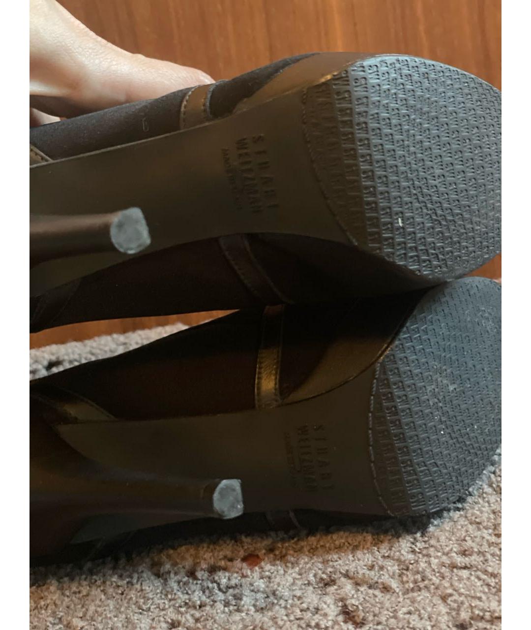 STUART WEITZMAN Черные замшевые ботильоны, фото 5