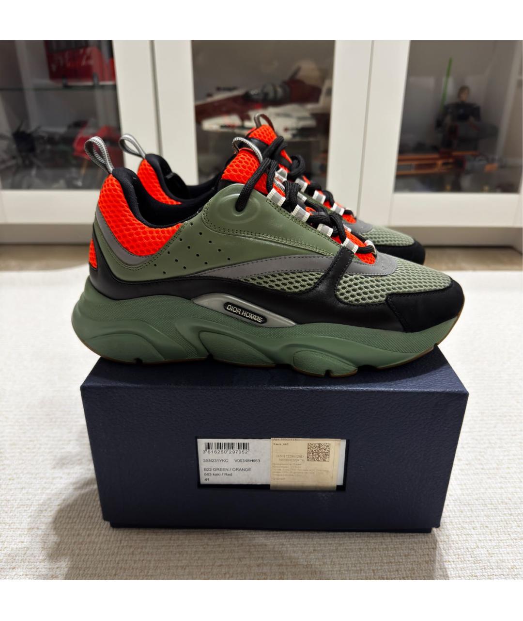 CHRISTIAN DIOR Мульти кожаные низкие кроссовки / кеды, фото 9