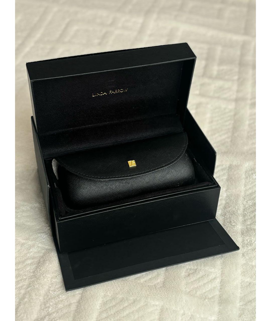 LINDA FARROW Черные металлические солнцезащитные очки, фото 4