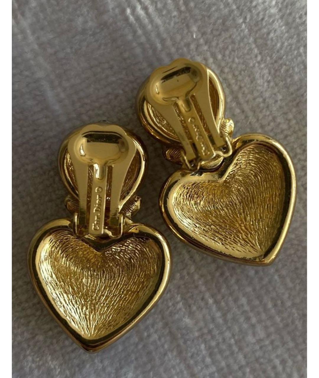 CHRISTIAN DIOR Золотые металлические серьги, фото 4