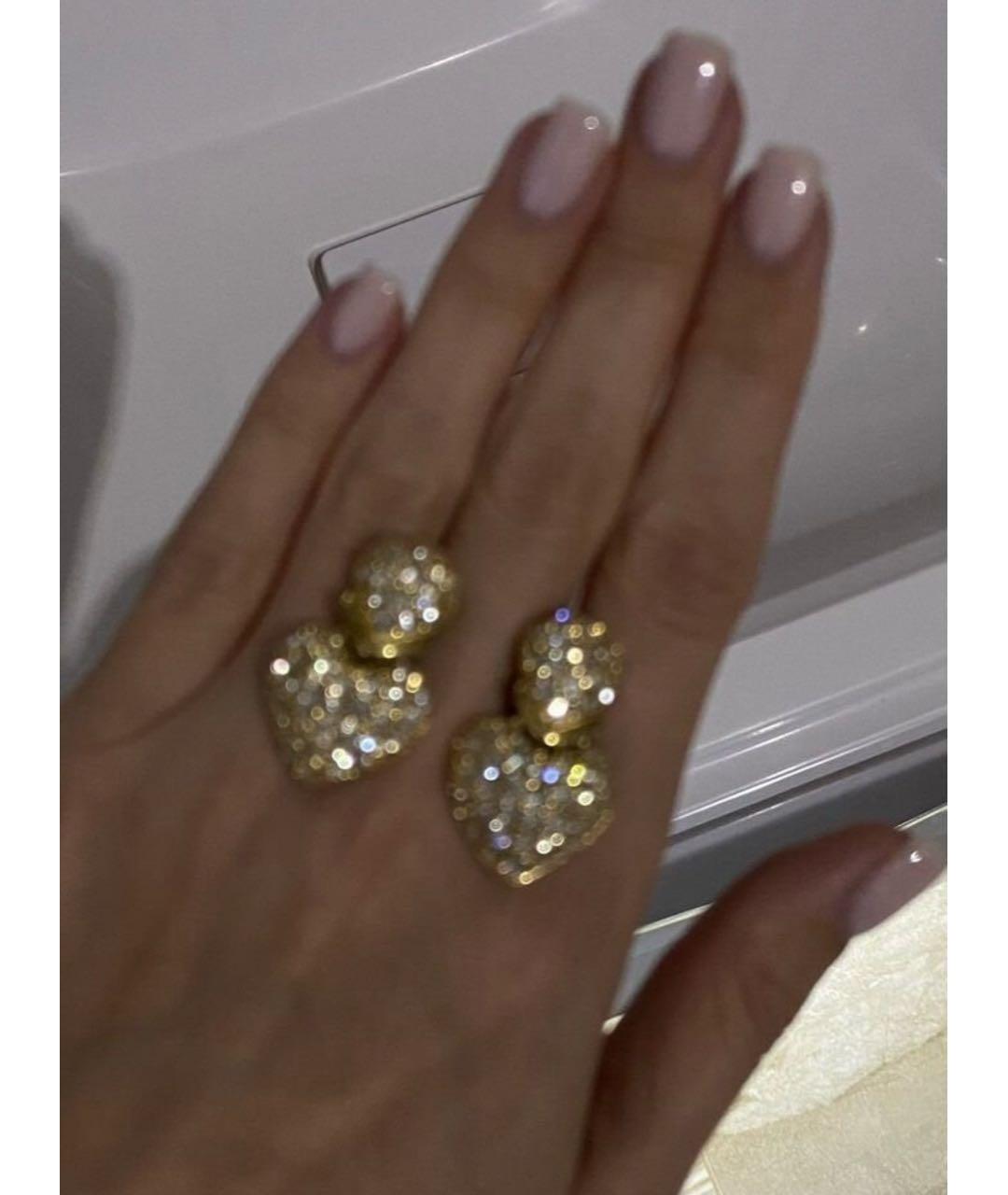 CHRISTIAN DIOR Золотые металлические серьги, фото 6