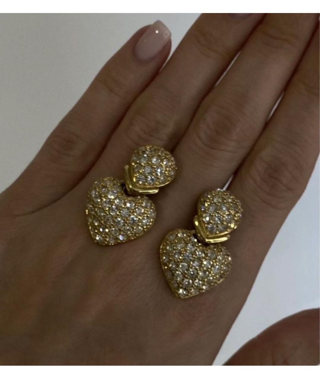 CHRISTIAN DIOR Золотые металлические серьги, фото 5