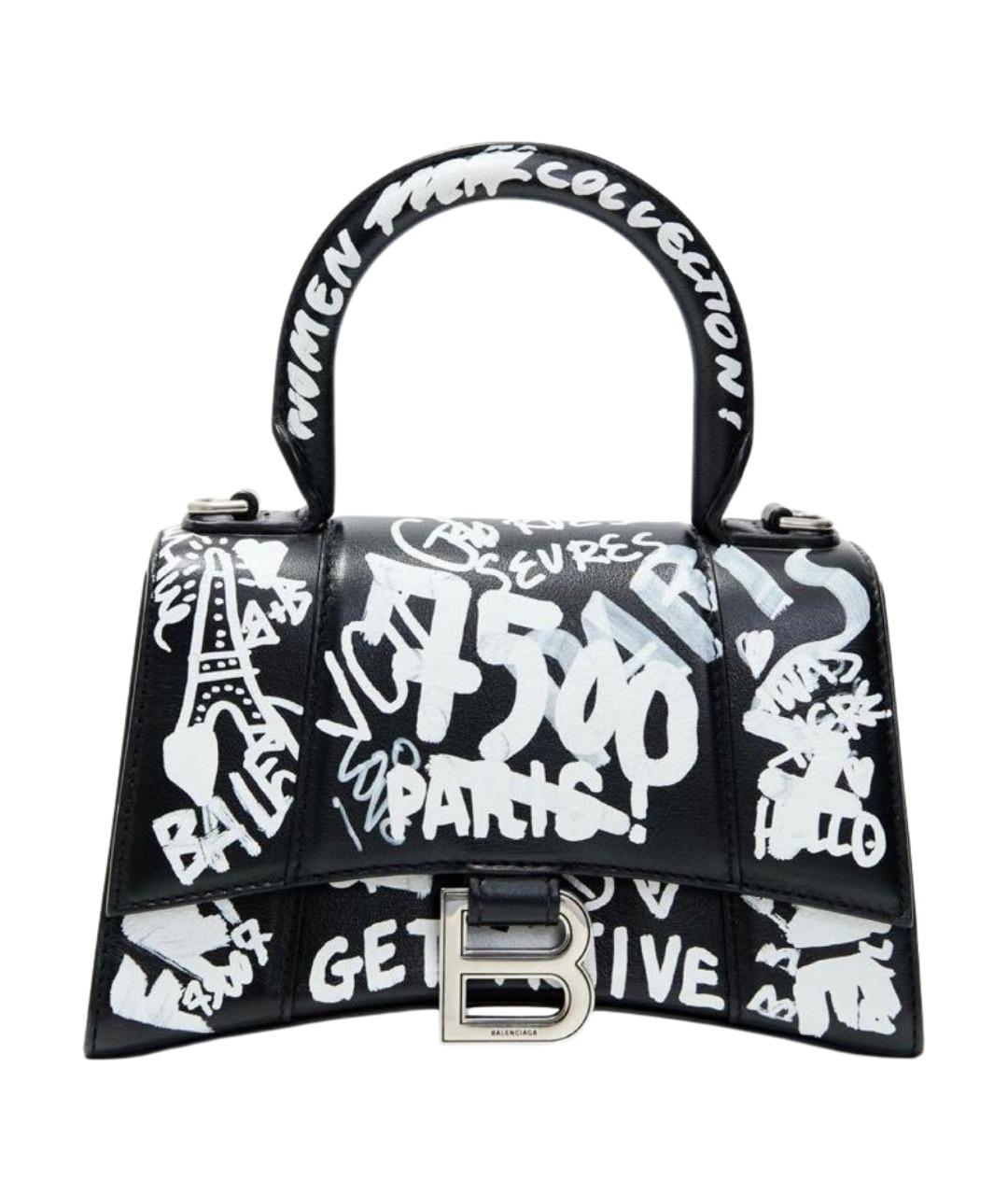 BALENCIAGA Черная кожаная сумка с короткими ручками, фото 1