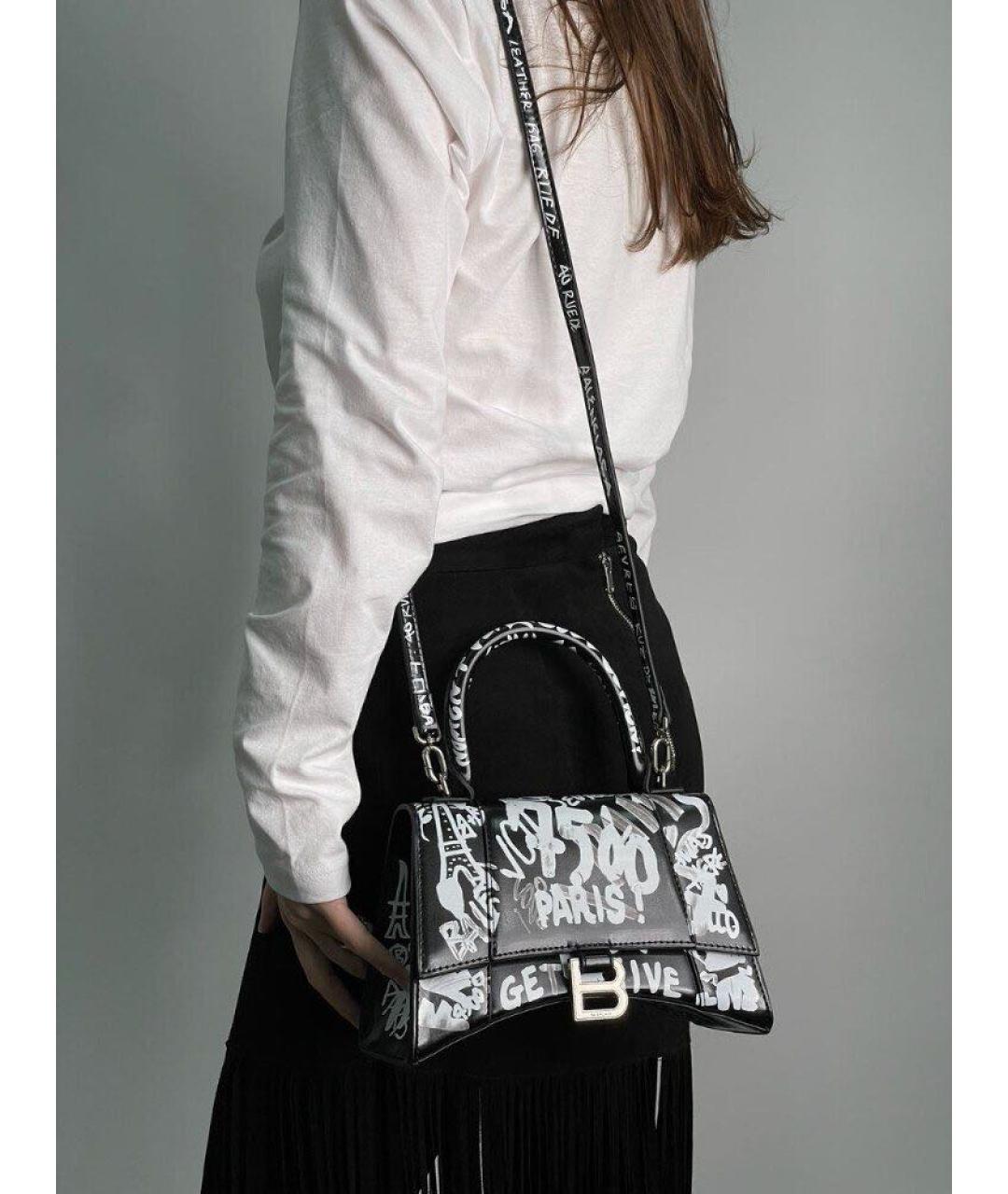 BALENCIAGA Черная кожаная сумка с короткими ручками, фото 7