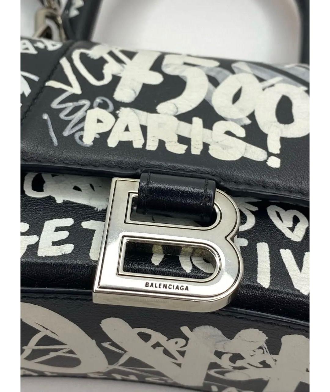 BALENCIAGA Черная кожаная сумка с короткими ручками, фото 2