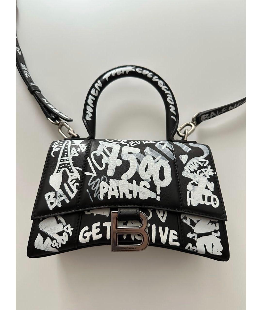 BALENCIAGA Черная кожаная сумка с короткими ручками, фото 8