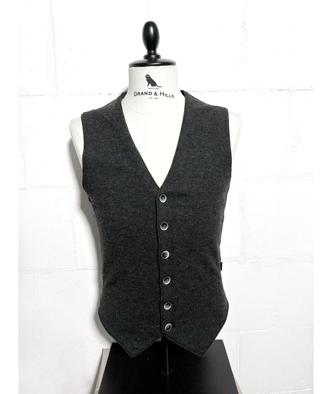 HUGO BOSS Серая шерстяная жилетка, фото 2