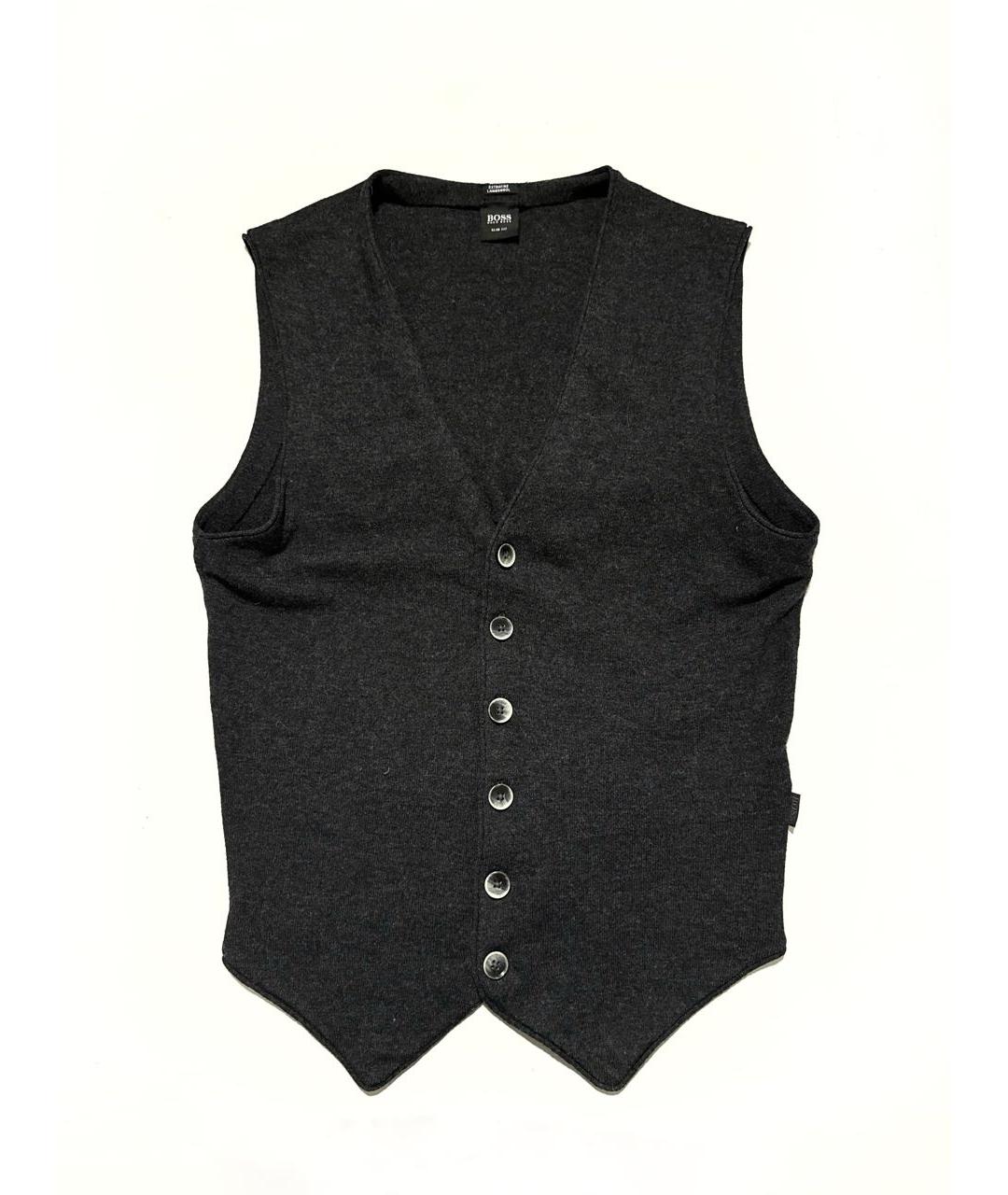 HUGO BOSS Серая шерстяная жилетка, фото 1