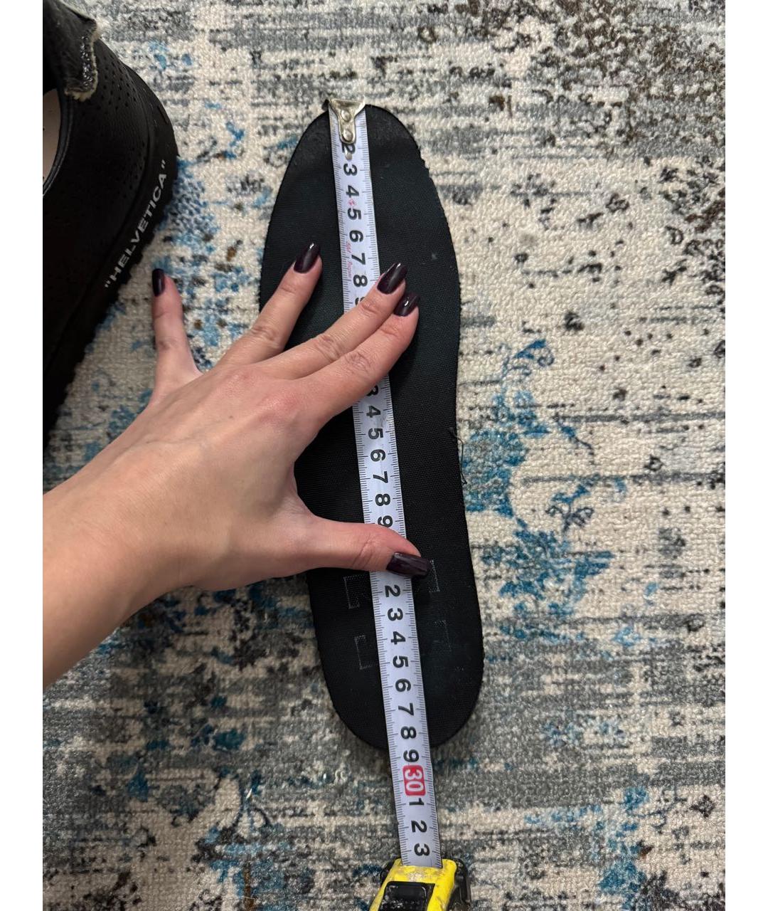 OFF-WHITE Черные кожаные низкие кроссовки / кеды, фото 6