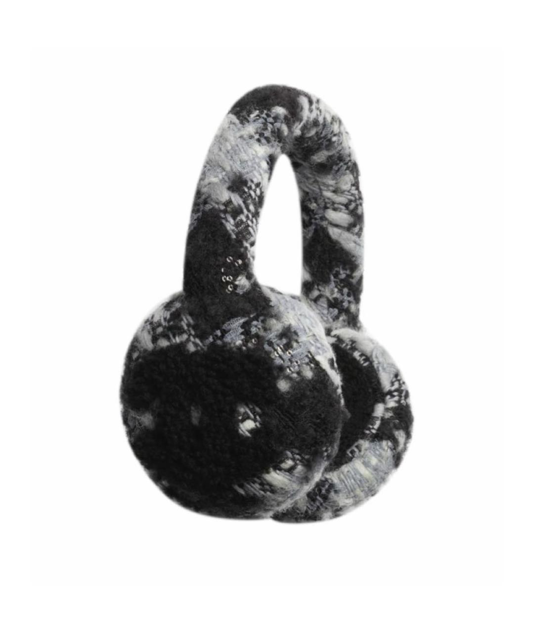 CHANEL Серые шерстяные наушники, фото 1