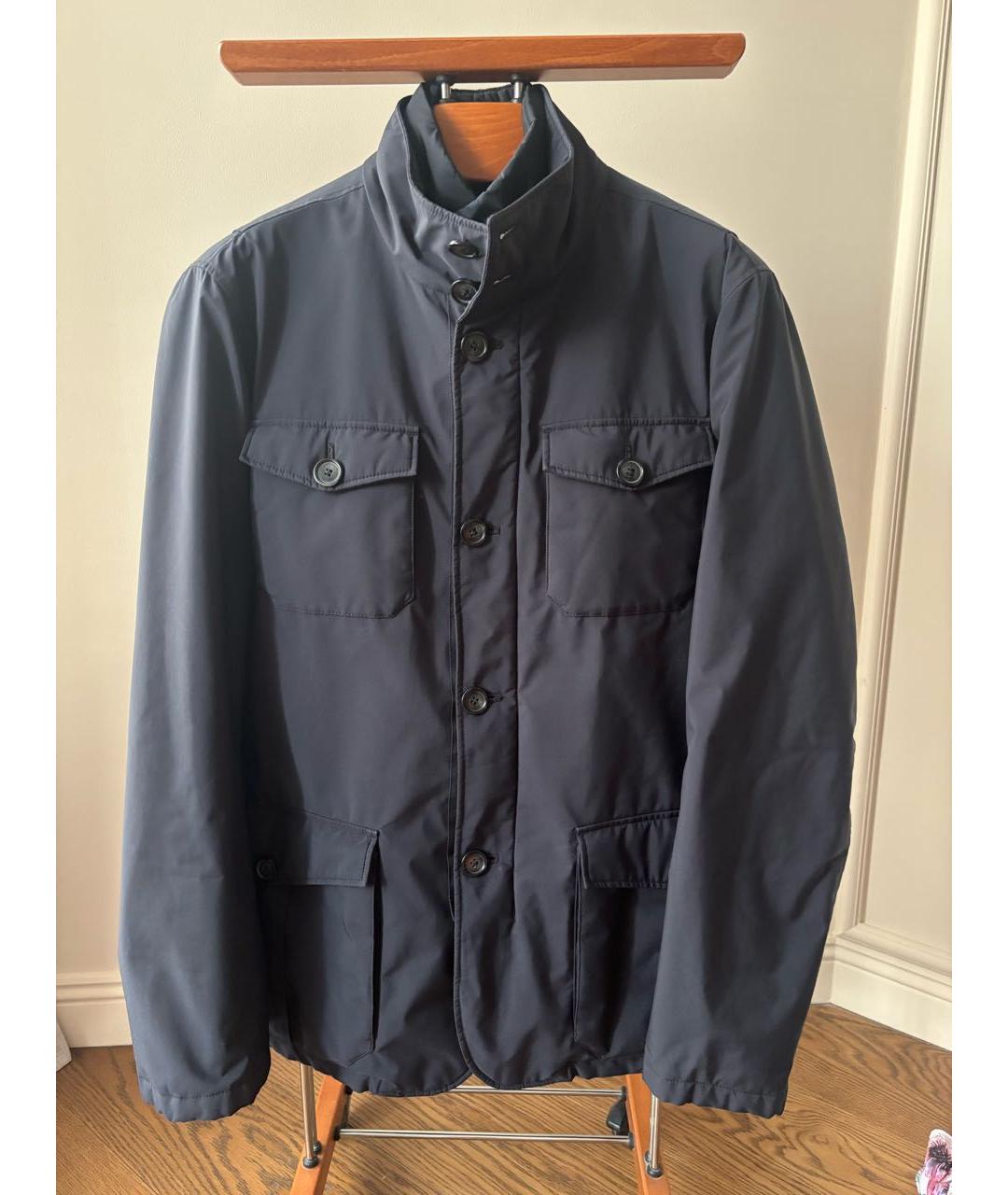 PRADA Темно-синяя полиэстеровая куртка, фото 9