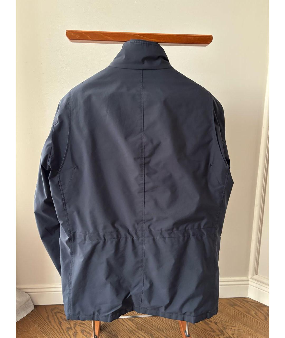 PRADA Темно-синяя полиэстеровая куртка, фото 2