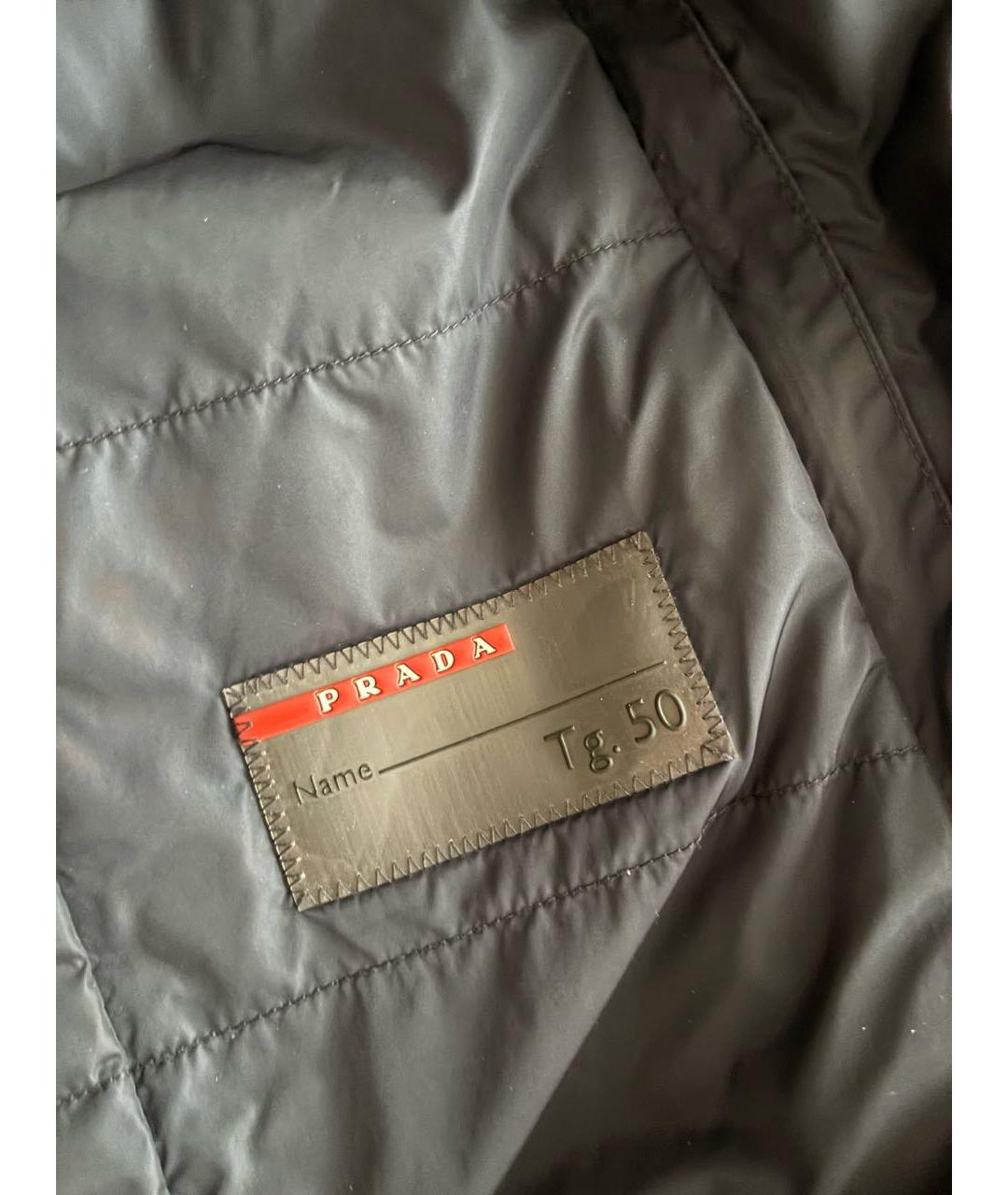 PRADA Темно-синяя полиэстеровая куртка, фото 7