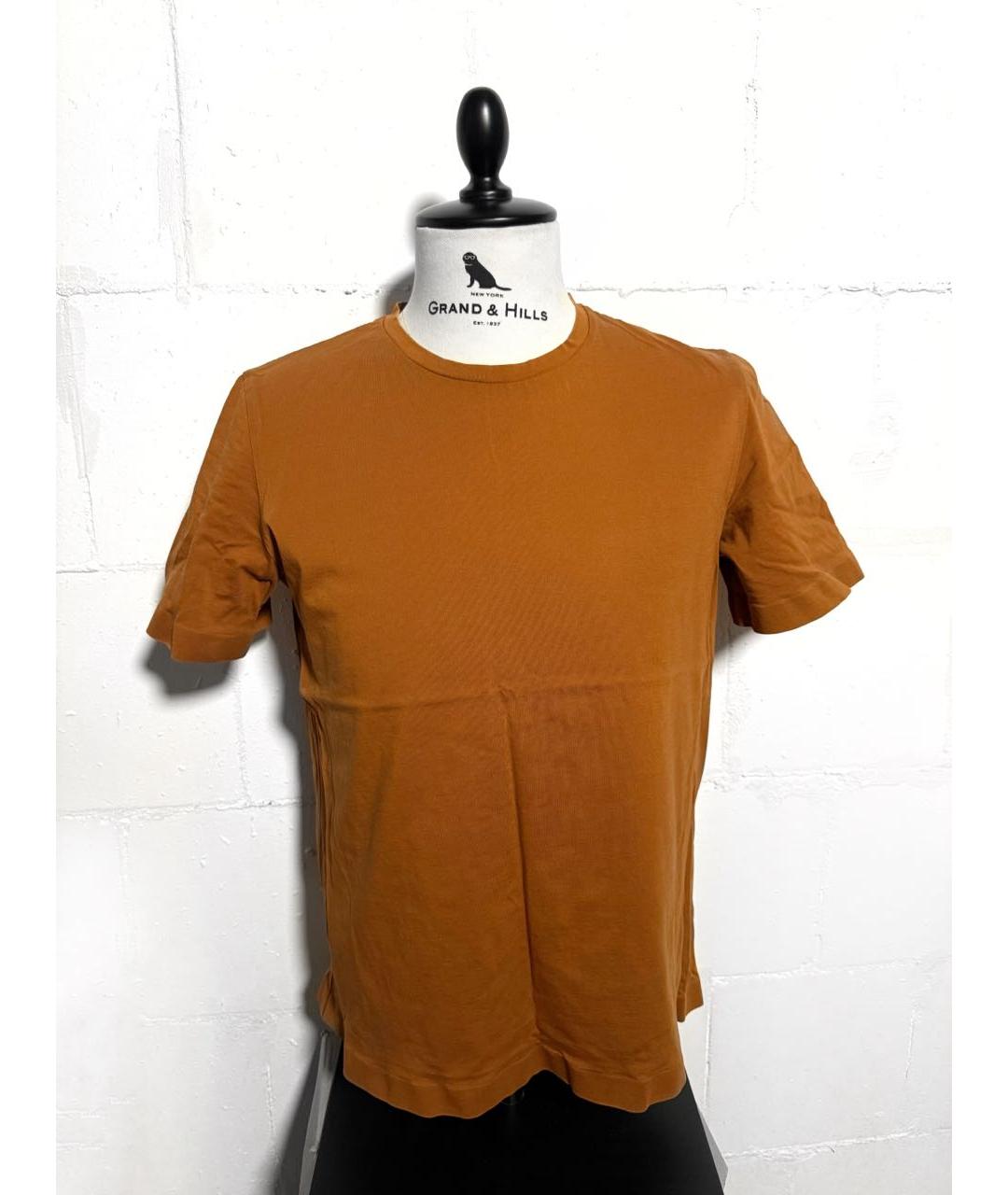 COS Оранжевая хлопковая футболка, фото 4