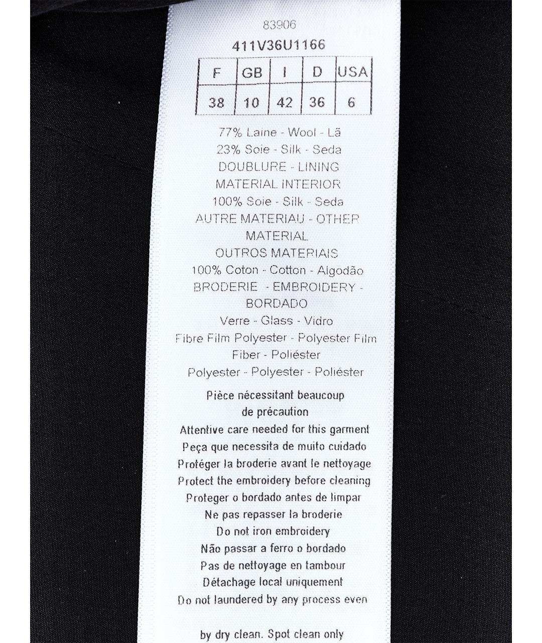 CHRISTIAN DIOR Черный шерстяной жакет/пиджак, фото 7