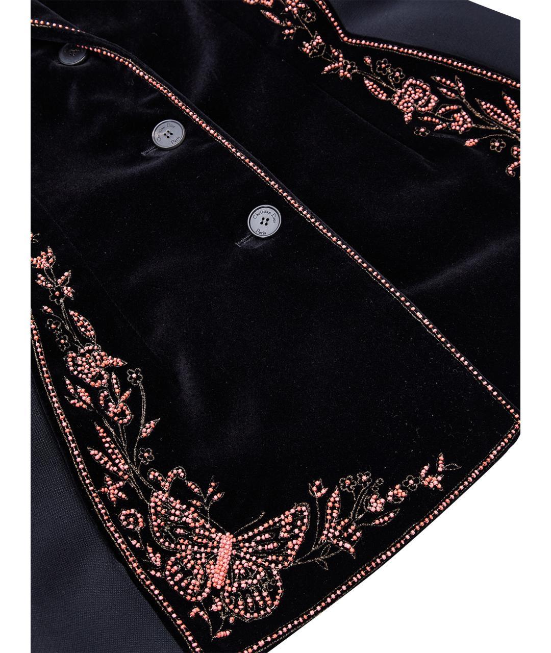 CHRISTIAN DIOR Черный шерстяной жакет/пиджак, фото 3