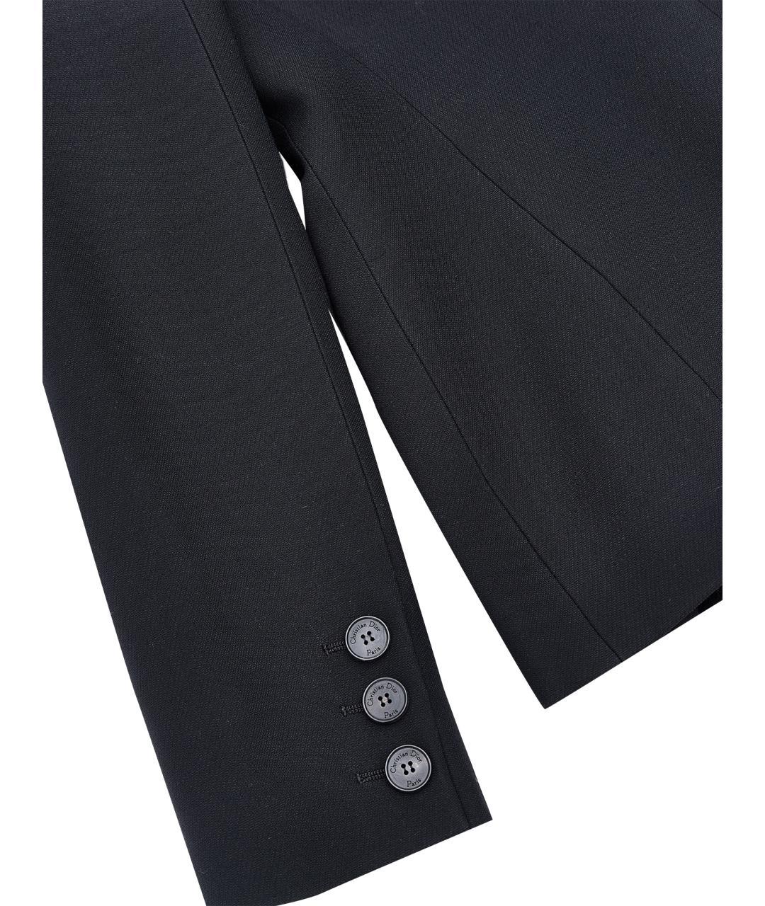 CHRISTIAN DIOR Черный шерстяной жакет/пиджак, фото 5