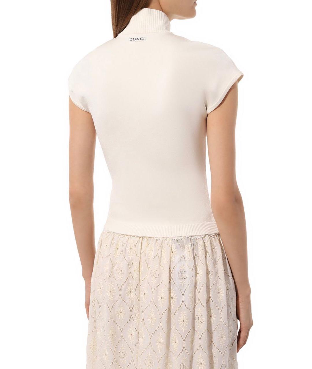 GUCCI Бежевая вискозная водолазка, фото 2