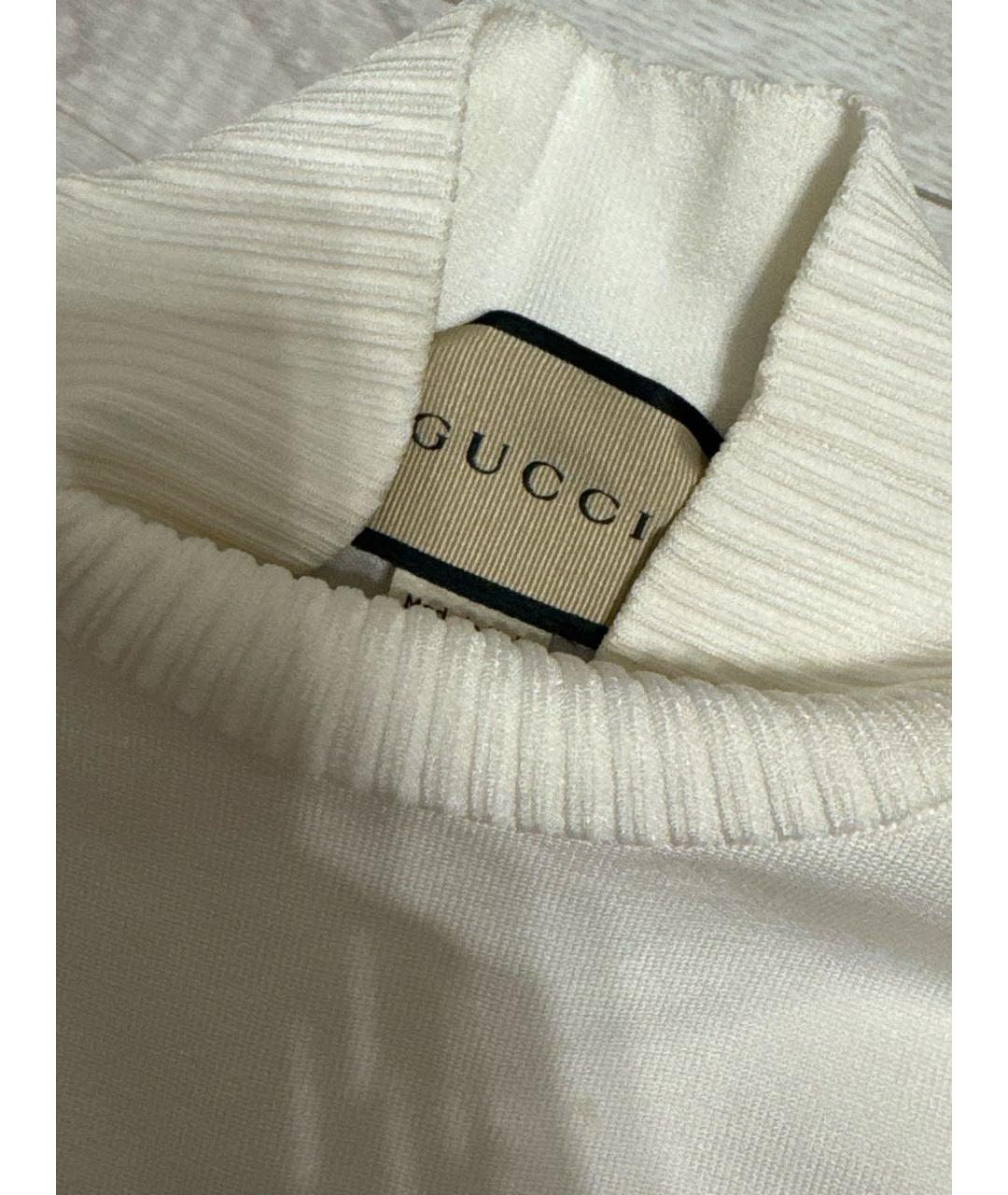 GUCCI Бежевая вискозная водолазка, фото 6