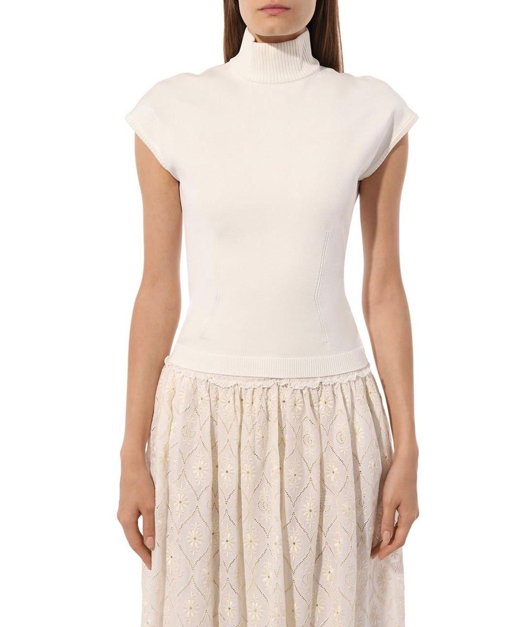 GUCCI Бежевая вискозная водолазка, фото 5