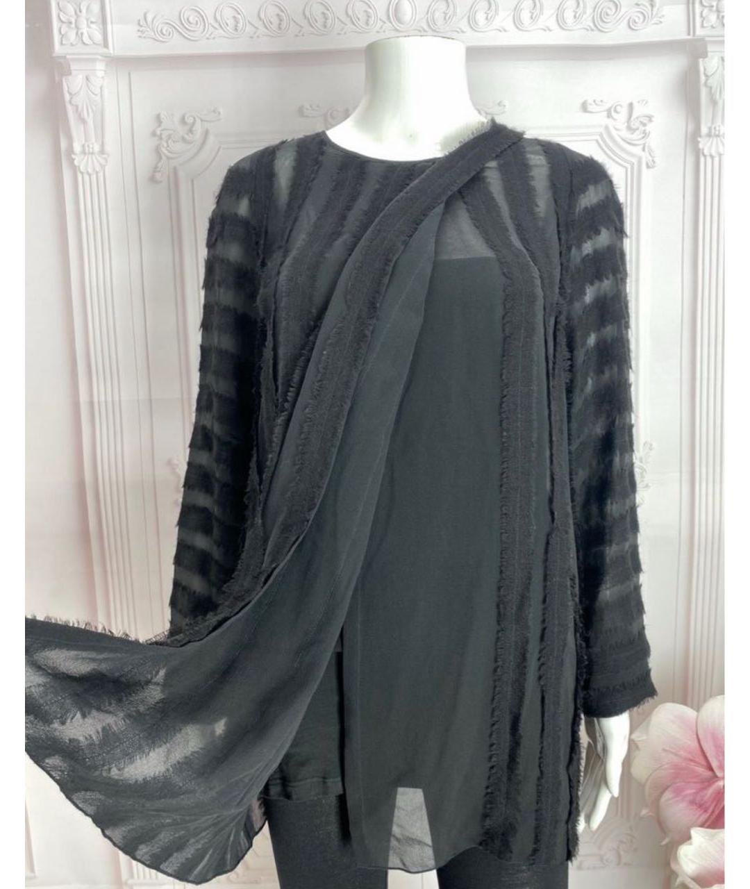 MAX MARA Черная шелковая блузы, фото 8