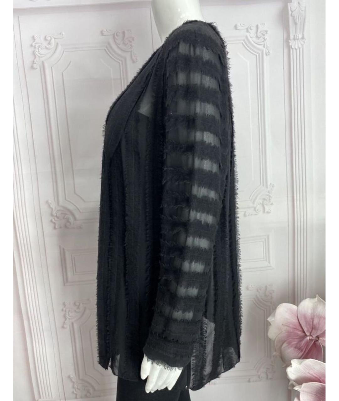 MAX MARA Черная шелковая блузы, фото 6