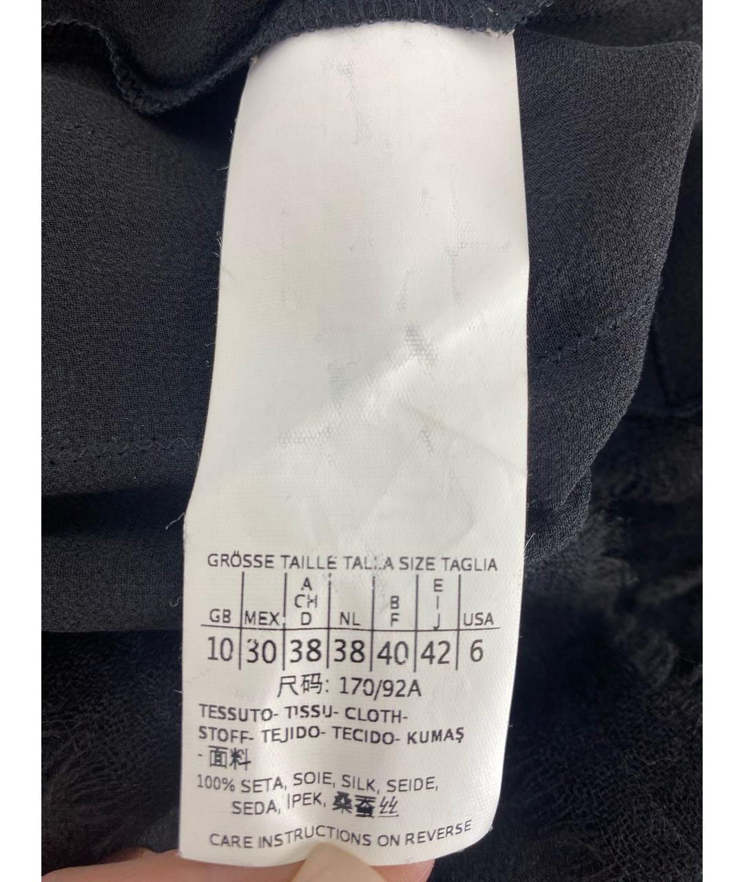 MAX MARA Черная шелковая блузы, фото 7