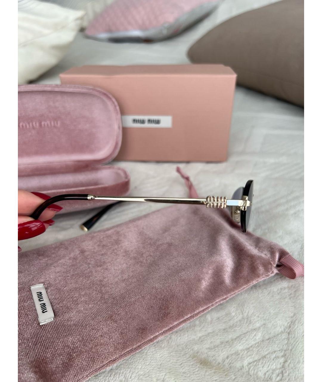 MIU MIU Фиолетовые металлические солнцезащитные очки, фото 2