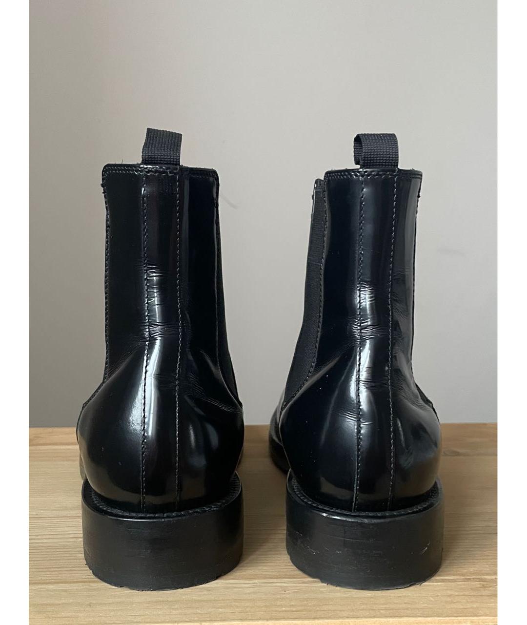 BALENCIAGA Черные кожаные полусапоги, фото 3