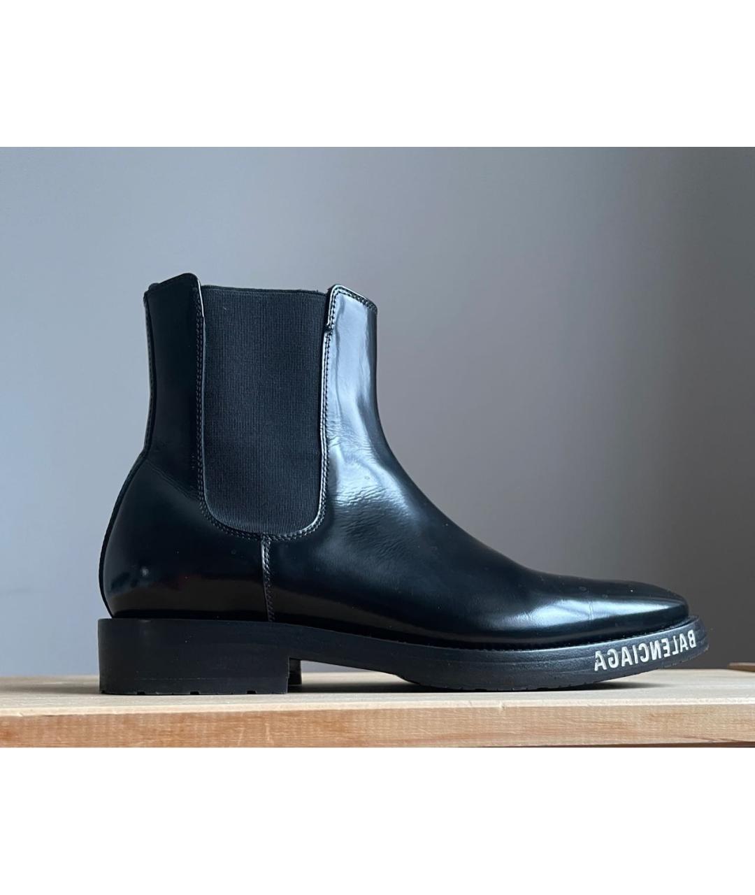 BALENCIAGA Черные кожаные полусапоги, фото 7