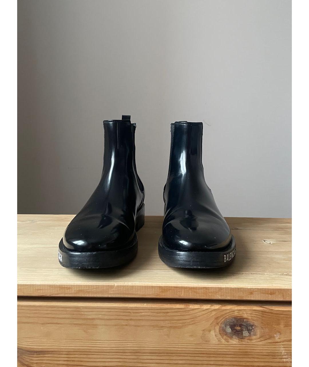 BALENCIAGA Черные кожаные полусапоги, фото 2