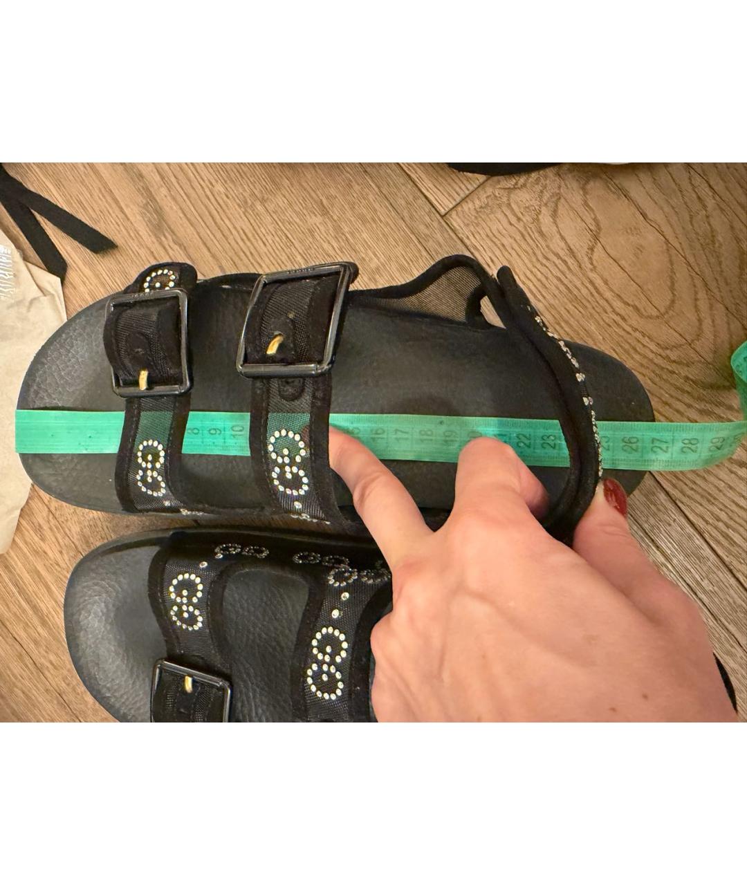 GUCCI Черные сандалии, фото 3