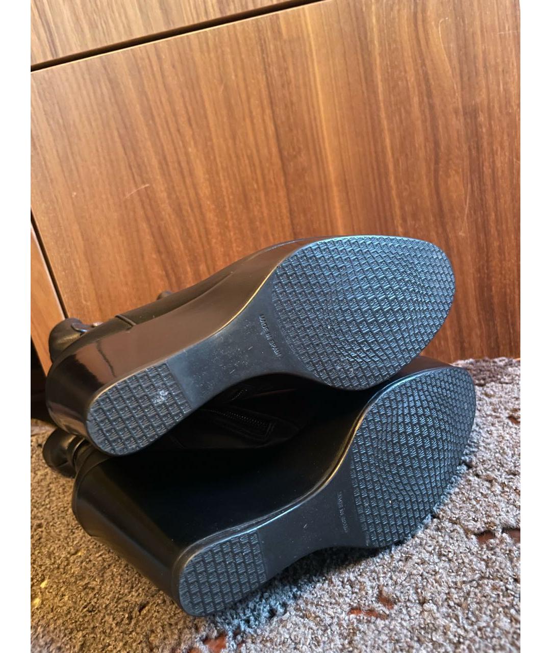 STUART WEITZMAN Черные кожаные ботильоны, фото 6