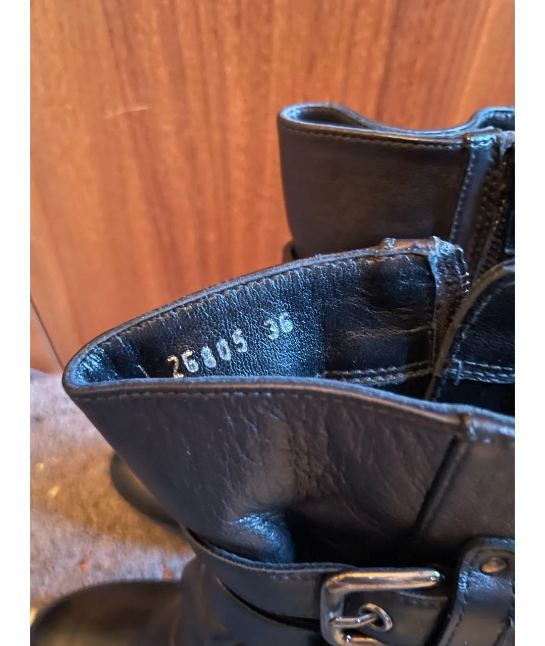 STUART WEITZMAN Черные кожаные ботильоны, фото 5