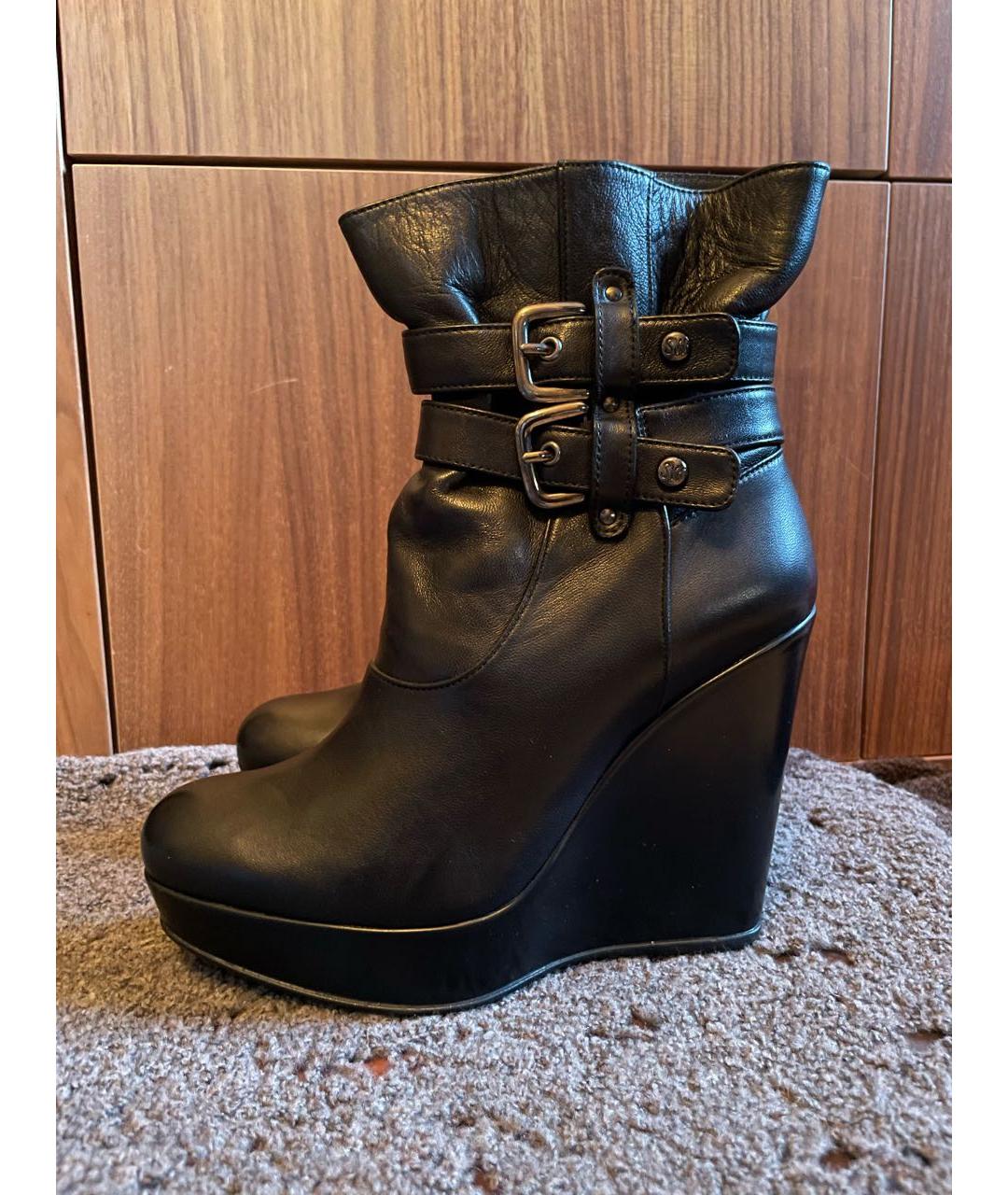 STUART WEITZMAN Черные кожаные ботильоны, фото 7