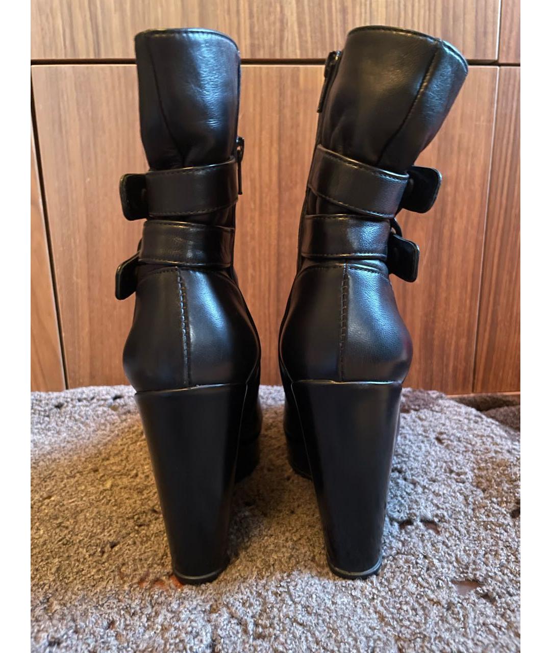 STUART WEITZMAN Черные кожаные ботильоны, фото 4