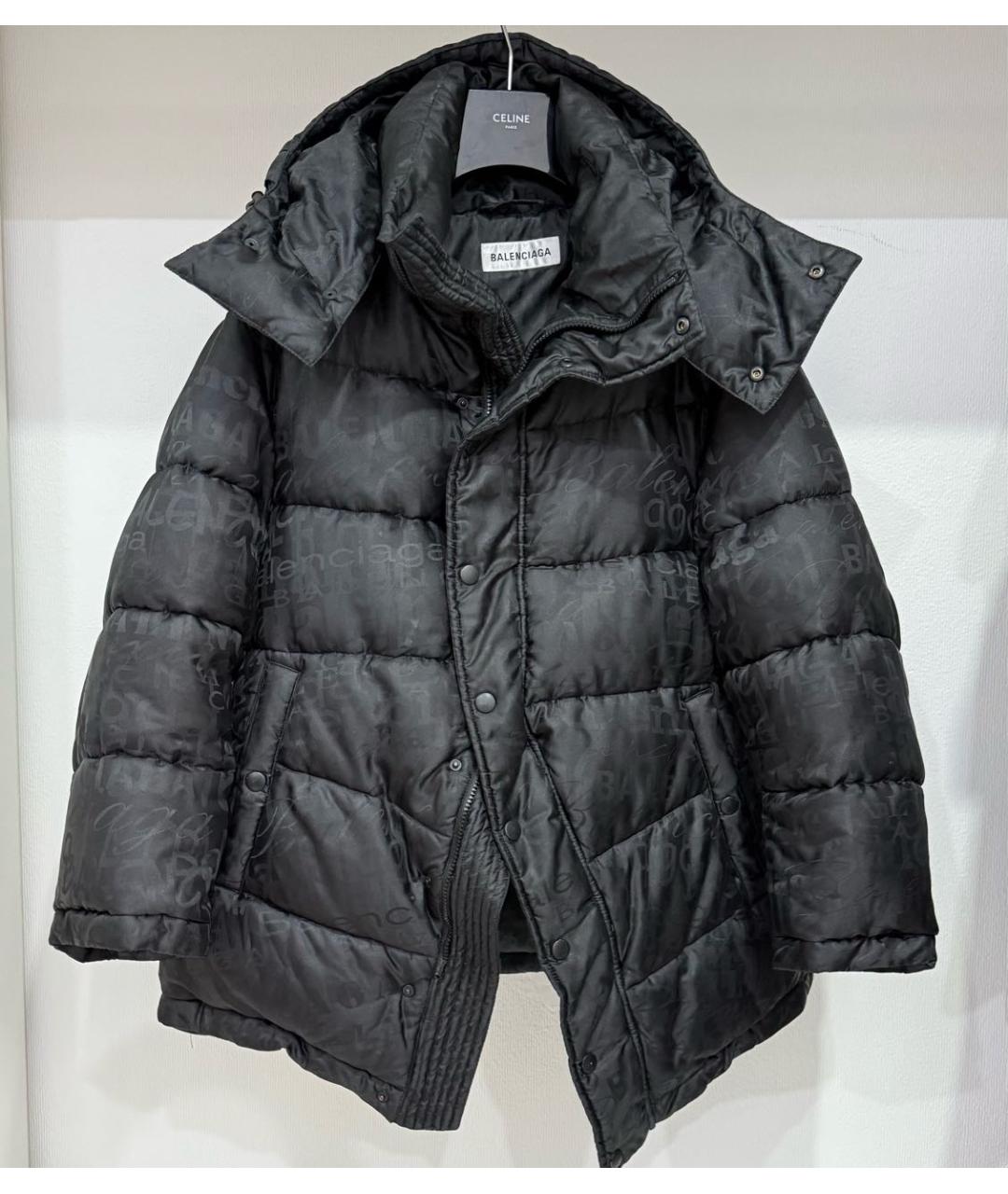 BALENCIAGA Черный полиэстеровый пуховик, фото 3