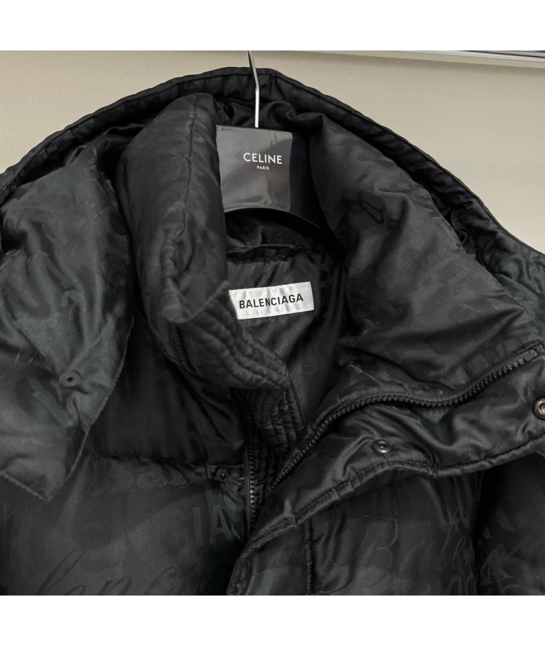 BALENCIAGA Черный полиэстеровый пуховик, фото 4