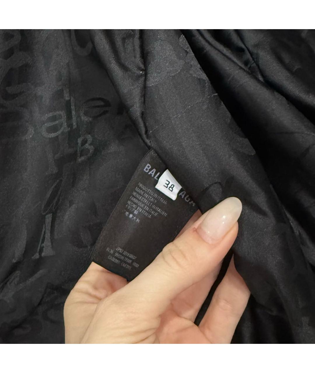 BALENCIAGA Черный полиэстеровый пуховик, фото 6