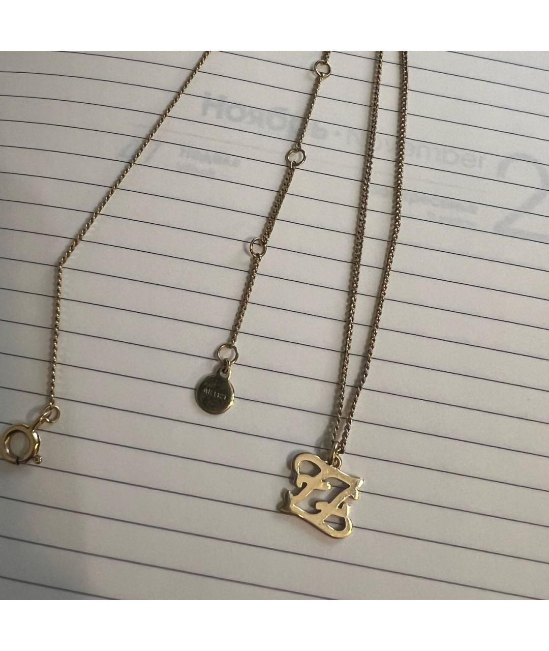 FENDI Золотое латунное колье, фото 4