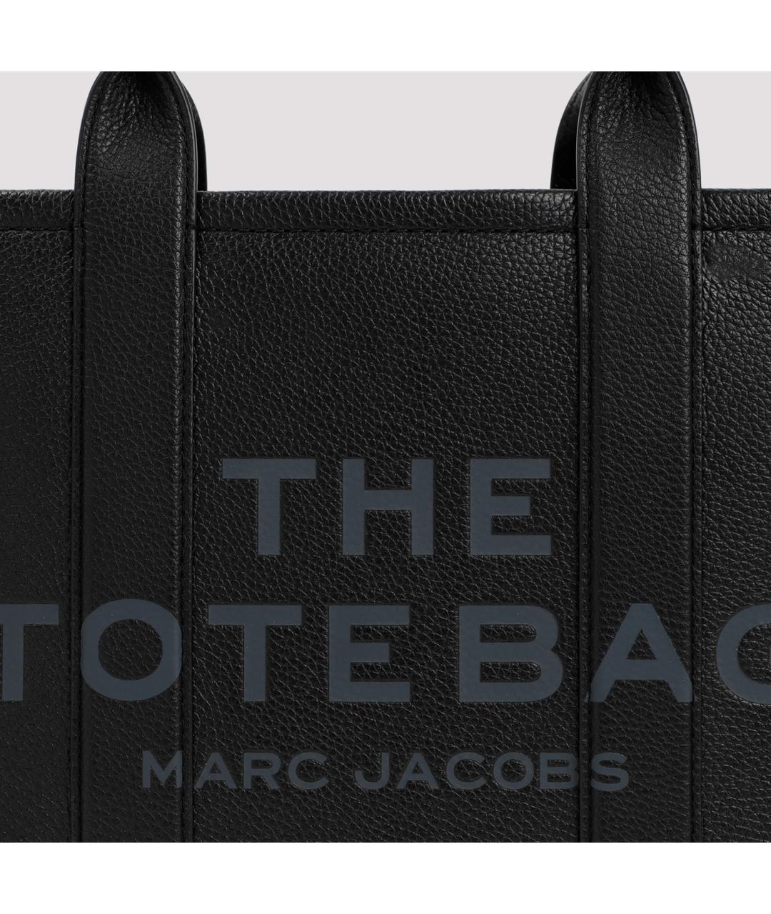 MARC JACOBS Черная кожаная сумка тоут, фото 4