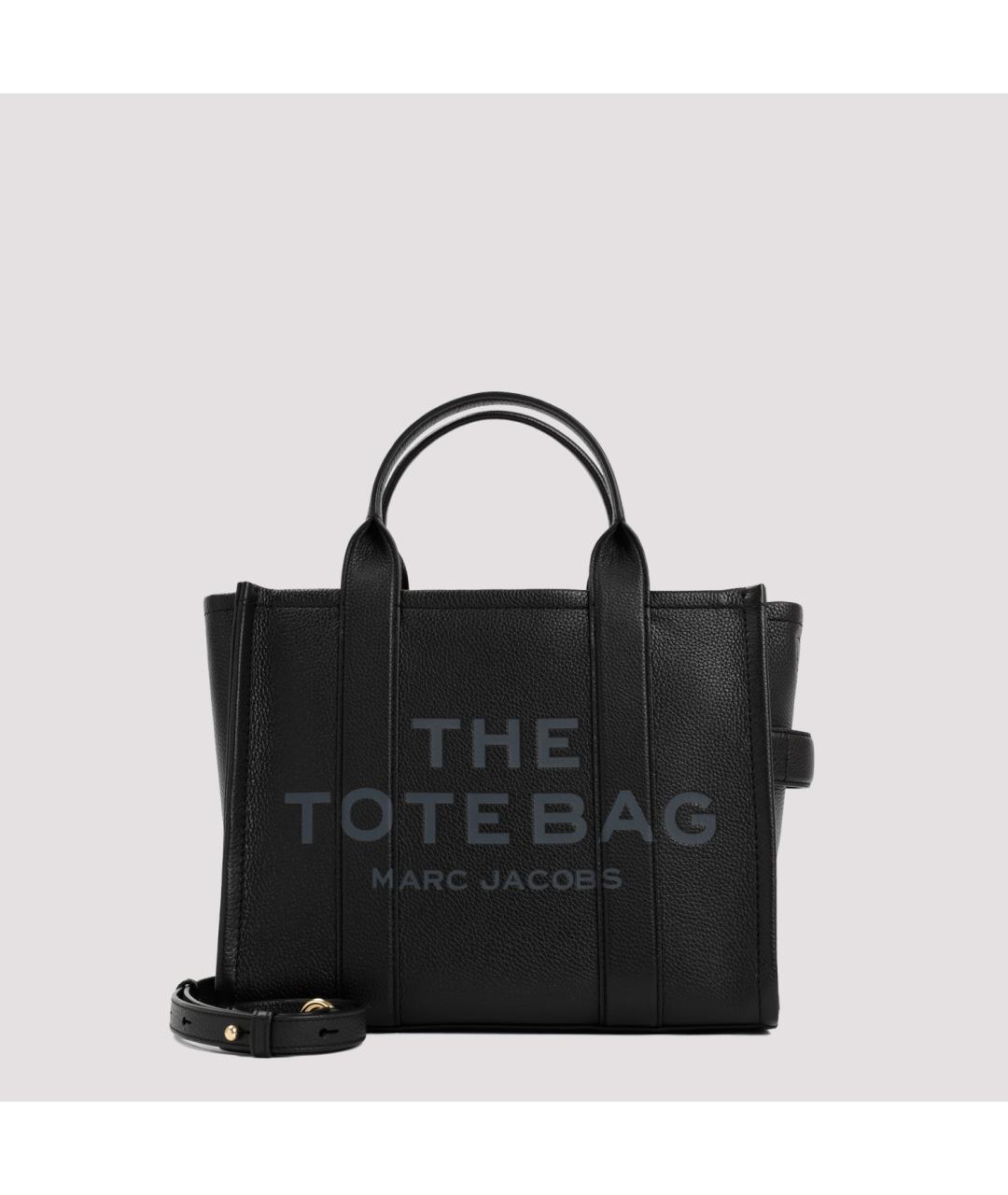 MARC JACOBS Черная кожаная сумка тоут, фото 5