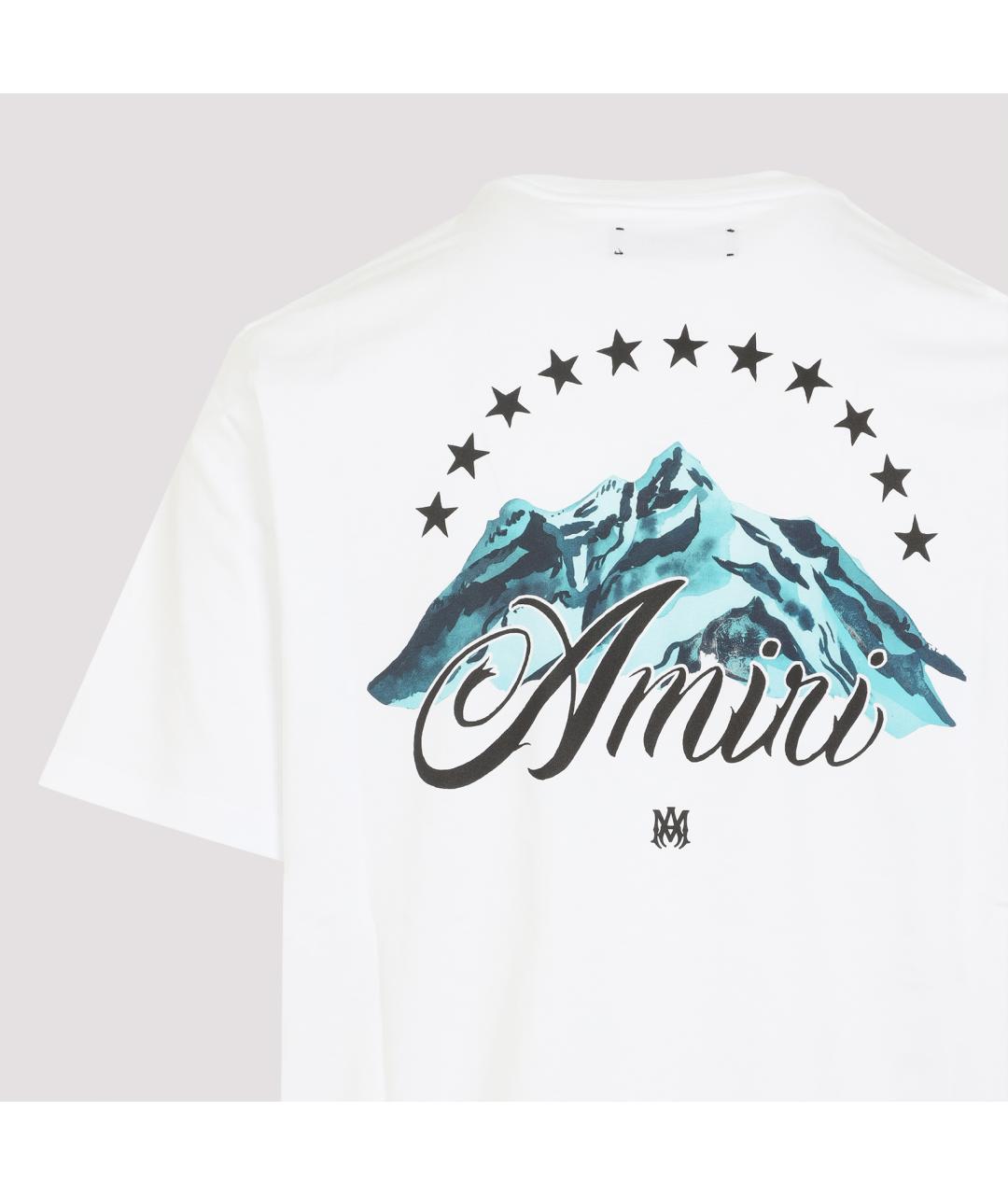 AMIRI Белая хлопковая футболка, фото 4