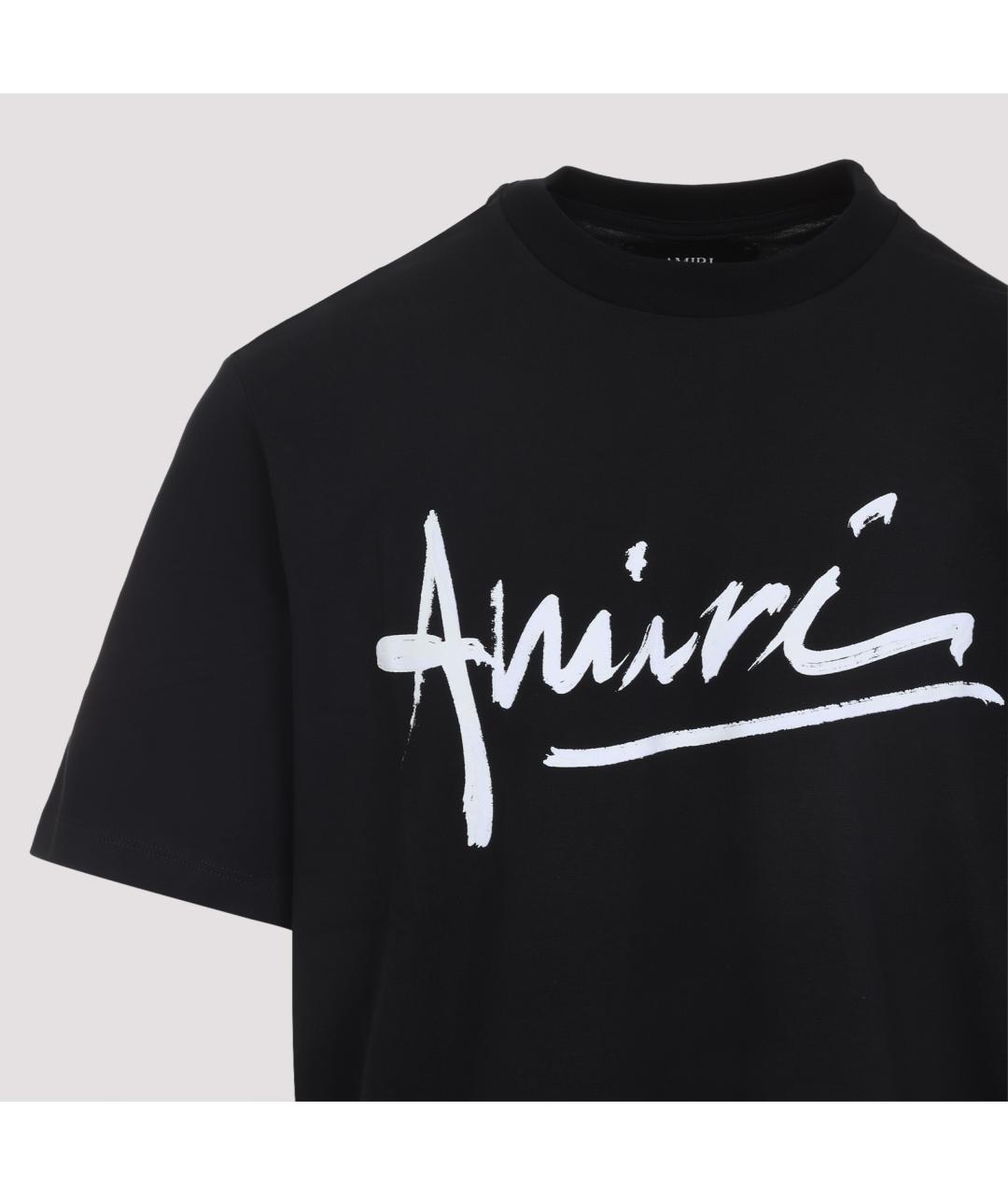 AMIRI Черная хлопковая футболка, фото 4